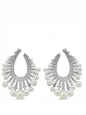 Mother’s Day 🌺 Crystal & Pearl Earrings | Bridal Jewelry | Luxury Design